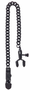 Open Wide Nipple Clamps with Black Chain