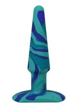 Load image into Gallery viewer, A-Play Groovy Silicone Anal Plug - Blue - 5in
