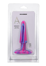 Load image into Gallery viewer, A-Play Groovy Silicone Anal Plug 5in - Fuschia - Magenta/Pink
