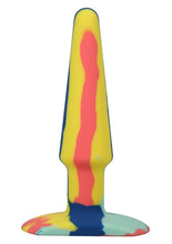 Load image into Gallery viewer, A-Play Groovy Silicone Anal Plug - Orange/Teal - 5in

