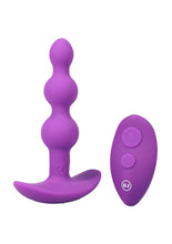 Load image into Gallery viewer, A-Play Shaker Rechargeable Silicone Beaded Anal Plug with Remote Control - Purple
