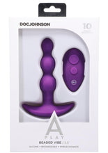 Load image into Gallery viewer, A-Play Shaker Rechargeable Silicone Beaded Anal Plug with Remote Control - Purple
