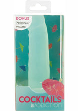 Load image into Gallery viewer, Addiction Cocktails Vibrating Silicone Dildo - Green/Mint Mojito - 5.5in
