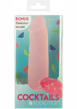 Load image into Gallery viewer, Addiction Cocktails Vibrating Silicone Dildo - Peach Bellini/Pink - 5.5in
