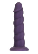 Load image into Gallery viewer, Addiction Fantasy Unicorn Silicone Dildo - Purple - 7in
