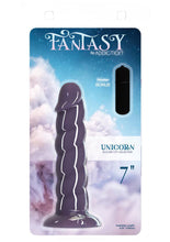 Load image into Gallery viewer, Addiction Fantasy Unicorn Silicone Dildo - Purple - 7in
