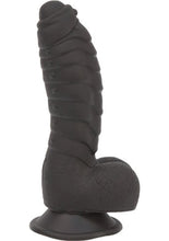 Load image into Gallery viewer, Addiction Toy Collection Ben Silicone Dildo with Balls - Black - 7in
