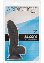 Load image into Gallery viewer, Addiction Toy Collection Ben Silicone Dildo with Balls - Black - 7in
