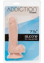 Load image into Gallery viewer, Addiction Toy Collection Mark Silicone Dildo with Balls - Flesh/Vanilla - 7.5in
