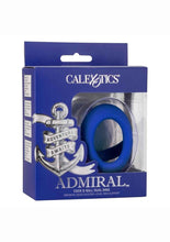 Load image into Gallery viewer, Admiral Cock and Ball Silicone Dual Ring - Blue
