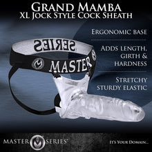 Load image into Gallery viewer, Master Series Grand Mamba XL Style Cock Sheath
