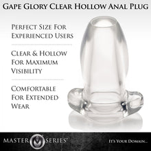 Load image into Gallery viewer, Master Series Gape Glory Clear Hollow Anal Plug
