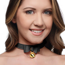 Load image into Gallery viewer, Golden Kitty Cat Bell Collar - Black/Gold

