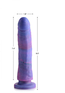 Magic Stick Glitter Silicone Dildo - 8 Inch (Purple)