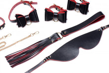 Load image into Gallery viewer, Bondage To Go Black and Red Bow Bondage Set with Carry Case
