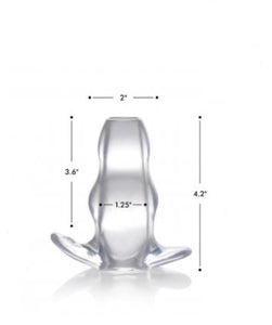 Clear View Hollow Anal Plug - Medium (Clear)