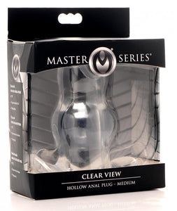 Clear View Hollow Anal Plug - Medium (Clear)