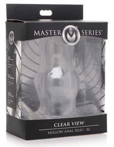 Clear View Hollow Anal Plug - XLarge (Clear)