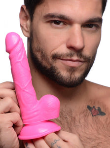 Pop Peckers Dildo with Balls - 6.5 Inch (Pink)