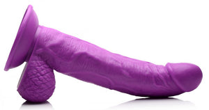 Pop Cock Dildo with Balls - 7.5 Inch (Purple)