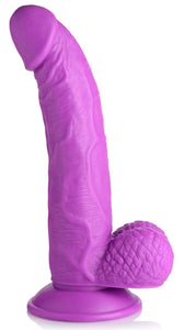 Pop Cock Dildo with Balls - 7.5 Inch (Purple)