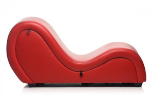 Sex Chaise Lounge with Love Pillows - Red