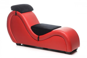 Sex Chaise Lounge with Love Pillows - Red