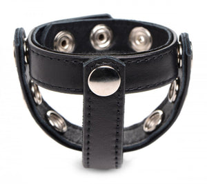 Cock Gear Leather Snap-On Harness