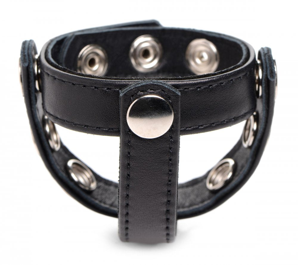Cock Gear Leather Snap-On Harness