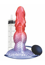 Load image into Gallery viewer, Alien Nation Eruptor Silicone Self Lubricating Dildo - Red/Silver
