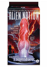 Load image into Gallery viewer, Alien Nation Eruptor Silicone Self Lubricating Dildo - Red/Silver

