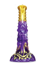 Load image into Gallery viewer, Alien Nation Obelisk Silicone Dildo - Gold/Purple
