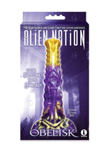 Load image into Gallery viewer, Alien Nation Obelisk Silicone Dildo - Gold/Purple
