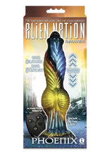 Load image into Gallery viewer, Alien Nation Phoenix Silicone Thrusting Dildo - Black/Green/Yellow
