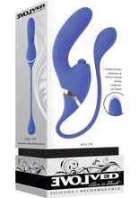 Load image into Gallery viewer, All In Rechargeable Silicone Dual Vibrator - Blue
