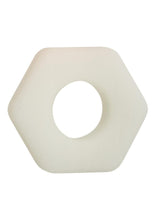Load image into Gallery viewer, Alpha Glow In The Dark Liquid Silicone Prolong Sexagon Ring - White
