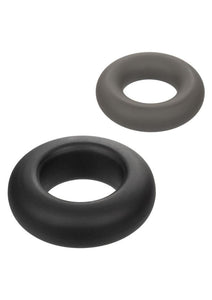 Alpha Liquid Silicone Prolong Cock Ring (2 Piece Set) - Assorted