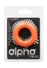 Load image into Gallery viewer, Alpha Liquid Silicone Prolong Cock Ring - Orange - Large
