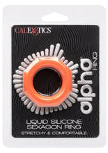 Load image into Gallery viewer, Alpha Liquid Silicone Sexagon Ring - Orange
