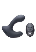 Load image into Gallery viewer, Alpha Pro 10x P-Pulse Taint Tapping Prostate Silicone Rechargeable Vibrator with Remote Control - Black
