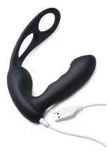 Load image into Gallery viewer, Alpha Pro 7x P-Strap Milker Silicone Rechargeable Vibrating Prostate Plug with Milking Bead, Cock and Ball Ring and Remote Control
