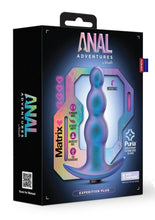 Load image into Gallery viewer, Anal Adventures Matrix Expedition Plug Silicone Rechargeable Anal Plug - Lunar - Blue

