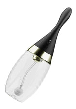 Load image into Gallery viewer, Anal Adventures Platinum Aqua Jet Rechargeable Silicone Anal Douche with Remote - Black/Clear
