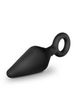 Load image into Gallery viewer, Anal Adventures Platinum Loop Plug - Black - Large
