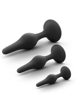 Load image into Gallery viewer, Anal Adventures Platinum Silicone Beginner Plug Kit - Black
