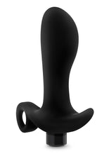 Load image into Gallery viewer, Anal Adventures Platinum Silicone Rechargeable Vibrating Prostate Massager 01 - Black
