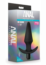 Load image into Gallery viewer, Anal Adventures Platinum Silicone Vibrating Plug - Black
