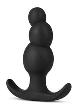 Load image into Gallery viewer, Anal Adventures Platinum Stacked Silicone Butt Plug - Black
