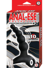 Load image into Gallery viewer, Anal-Ese Collection Rechargeable Vibrating Silicone Alpha Plug #2 - Black
