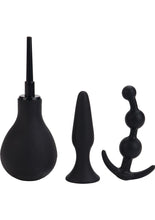 Load image into Gallery viewer, Anal Explorer Kit Silicone Douche - Black

